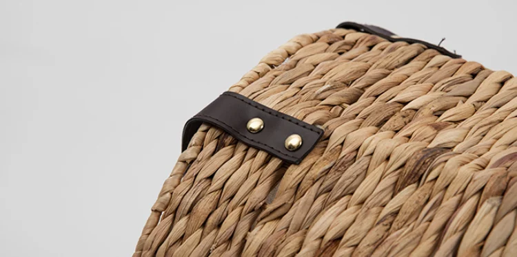 Hand Woven Wicker Water Hyacinth Sea Grass Vegetable Egg Hamper Flower Storage Basket