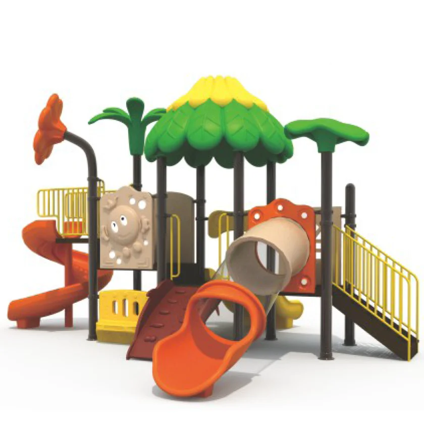 environment friendly amusement park games white playground slide slide and swing playground equipment for kids play
