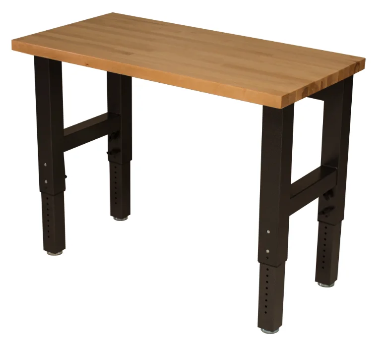 Hoifat Heavy Duty Height Adjustable Wooden Steel Work Bench for Garage