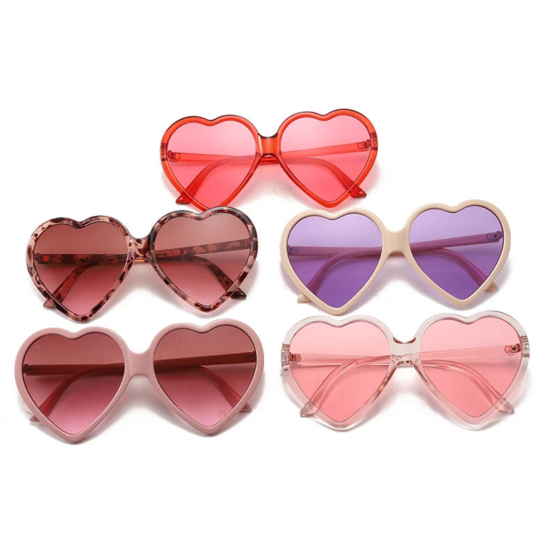 HW 6453 lovely heart cute vintage custom italy designer luxury women shade Cartoon sun glasses Adult HeartShaped sunglasses 2023