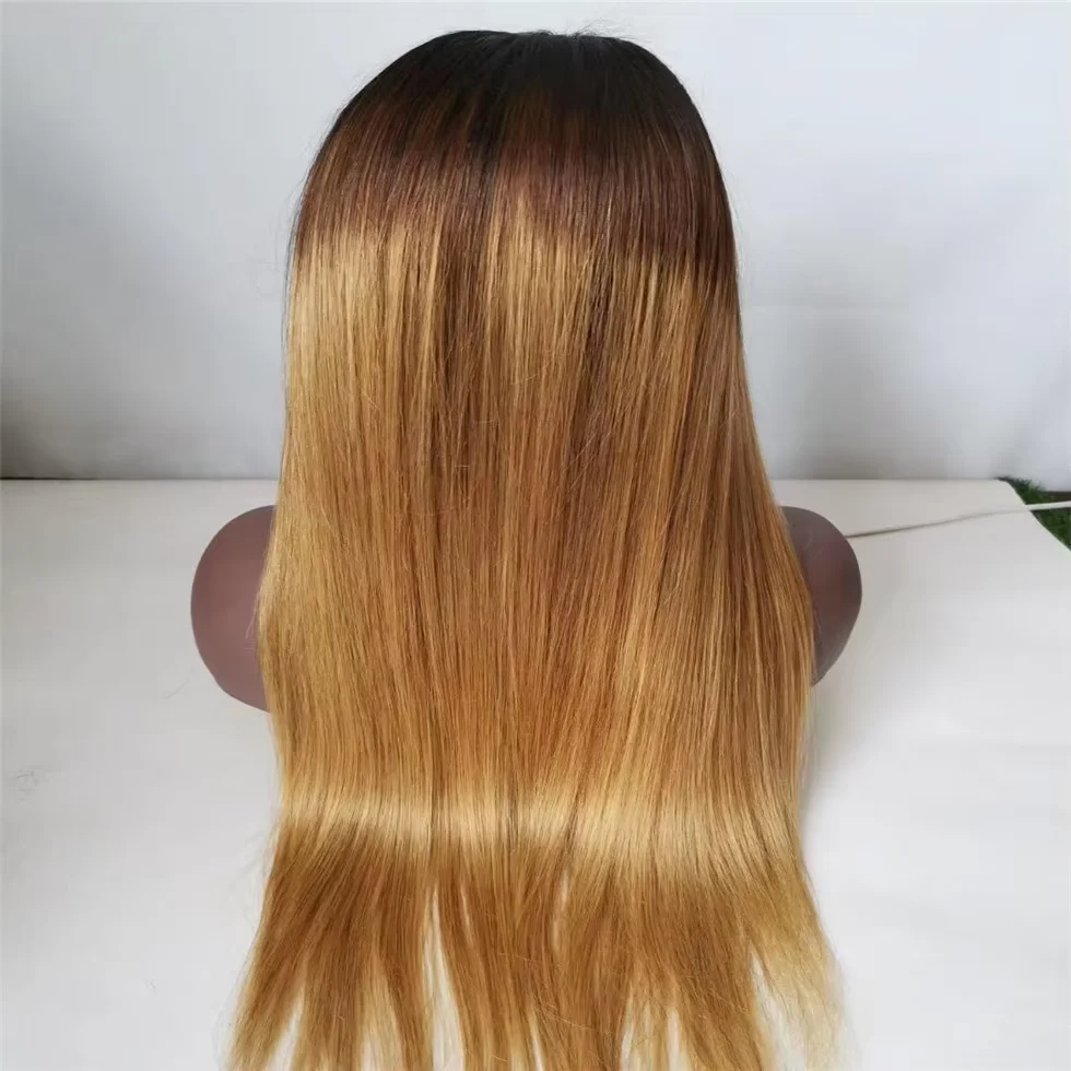 Ombre Color 5x5 Lace Closure Wigs Virgin Brazilian Straight Human Hair Wholesale Hot Selling Products Women Hair Wigs Vendors
