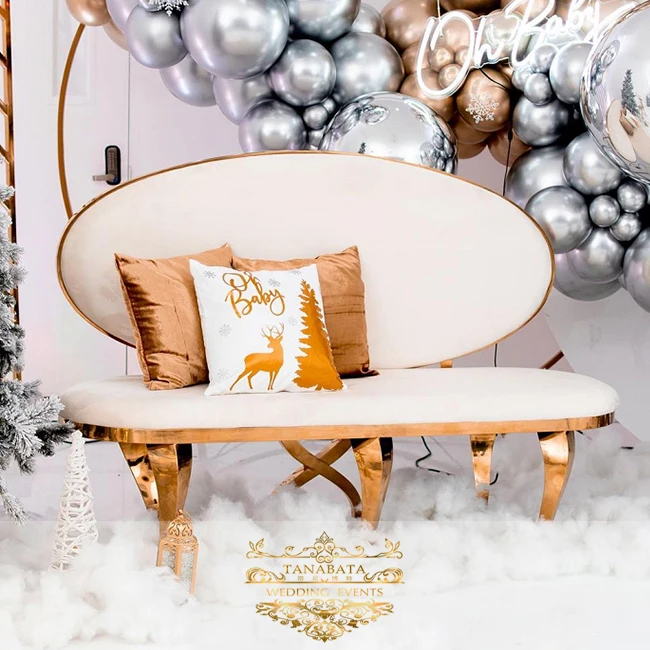 event furniture 3 seaters metal legs wedding chairs for bride and groom sofa chair