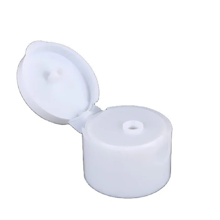 stock available 18mm 20mm 24mm 28mm 38mm  plastic flip top cap for skincare cosmetics packaging