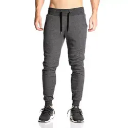 custom breathable plain solid high drawstring waist activewear sports training jogging pants men