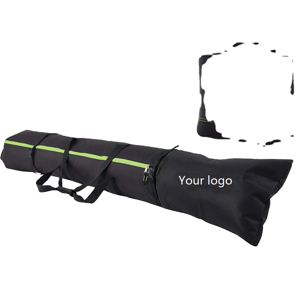 Free Sample 600D Water-Resistant Polyester Size Adjustable Padded Two-Piece Store Transport Portable Ski and Boot Bag Combo
