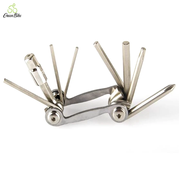 8 In 1 Chrome Vanadium Steel Easy Carry Multi Functional Bicycle Repair Tool Folding Bike