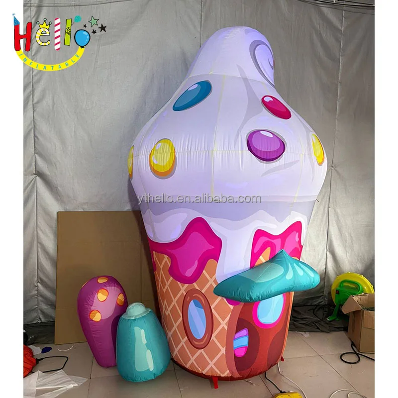 2023 Hot sale giant inflatable ice cream cone, custom ice cream inflatable for advertising
