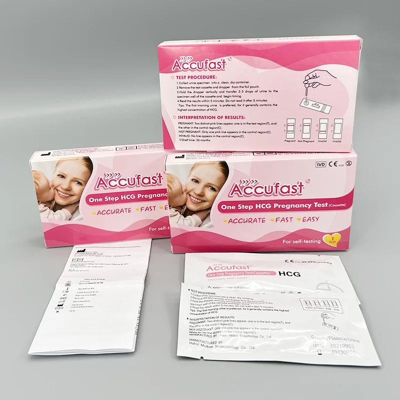 Factory One Step HCG Pregnancy Test Cassette UKCA Colloidal Gold Immune Chromatographic Assay pregnancy test stick