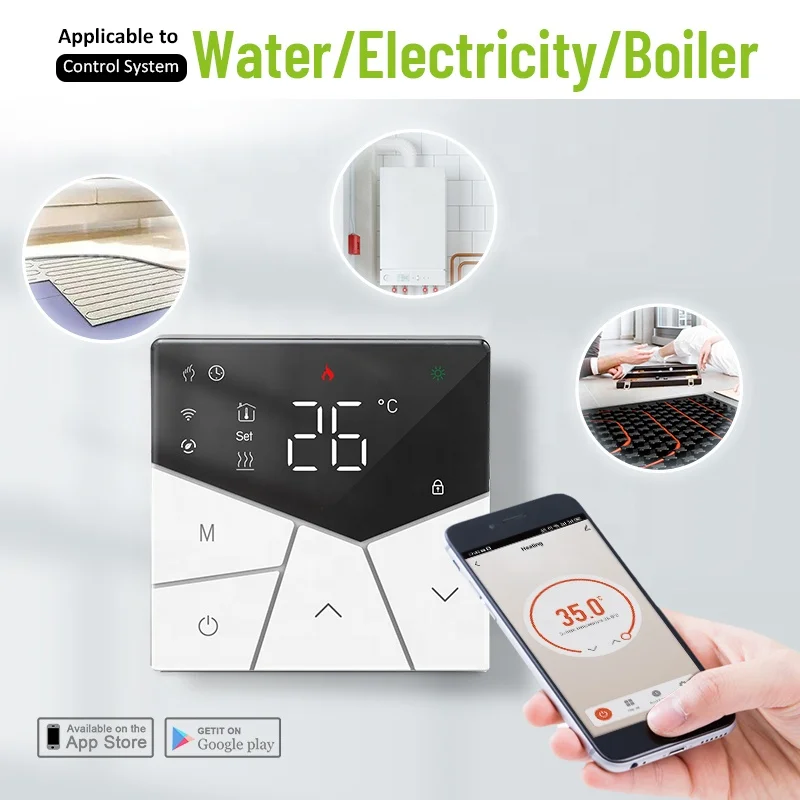 Becasmart BHT-15 Smart Heating Underfloor Heating Panels Smart WiFi Room Thermostat Digital WiFi Smart Room Termostato