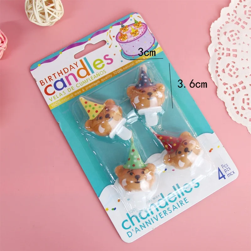 Five beautiful flower candles creative girl birthday party candles