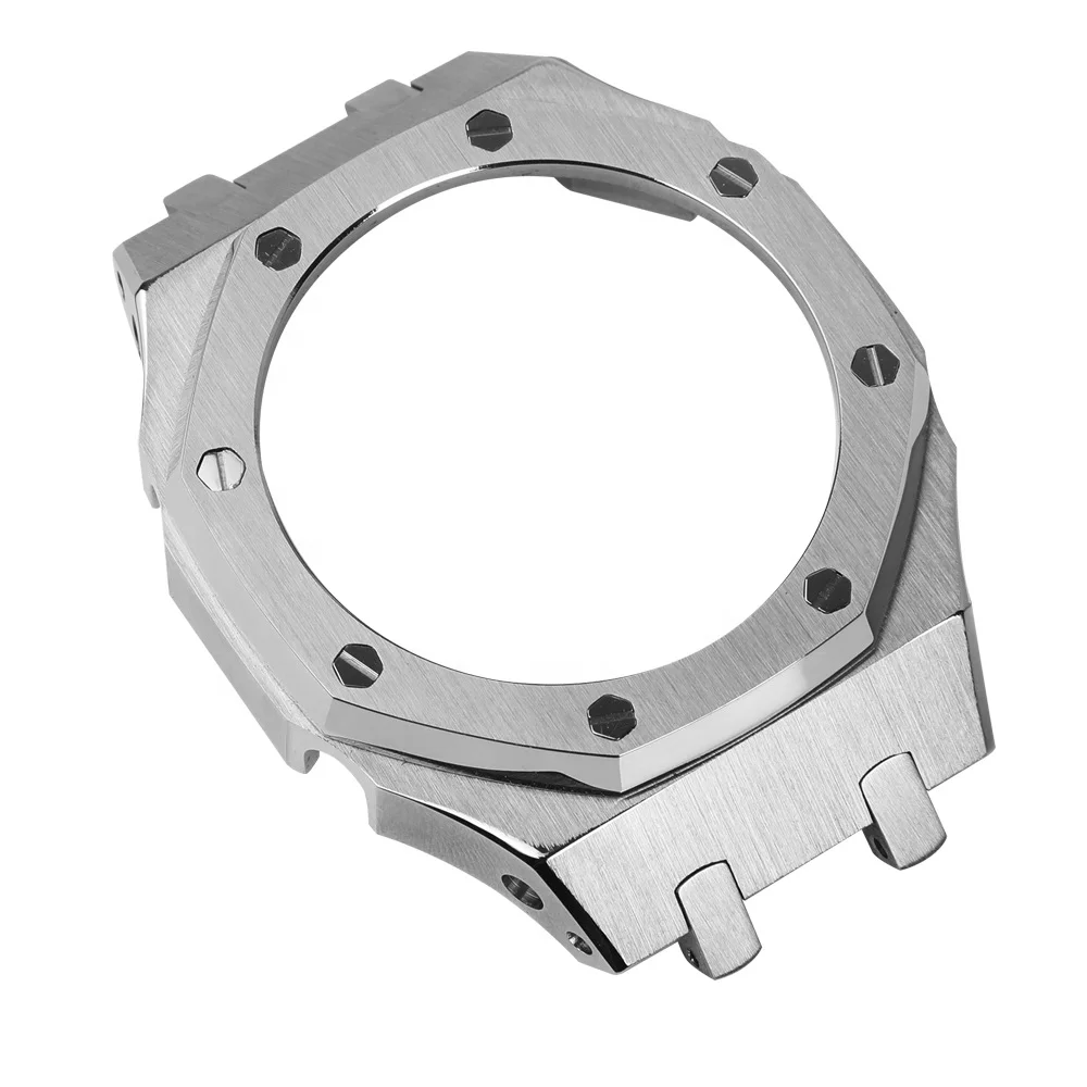 Ap modified g shock watches men wrirst stainless steel iced out watch case luxury diamond watch case for Casio G-shock GA2100