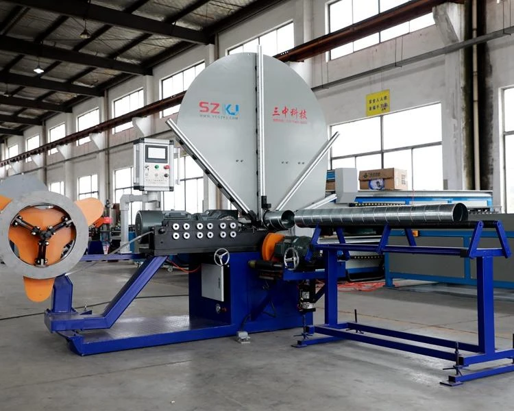 Top Quality Video Technical Support Flexible Air Round Duct Elbow Making Machine