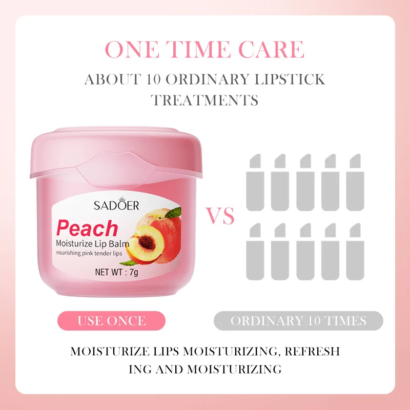 7g SADOER Private Label Logo Custom lipbalm Sleeping lip Mask moisturizing honey lip balm OEM