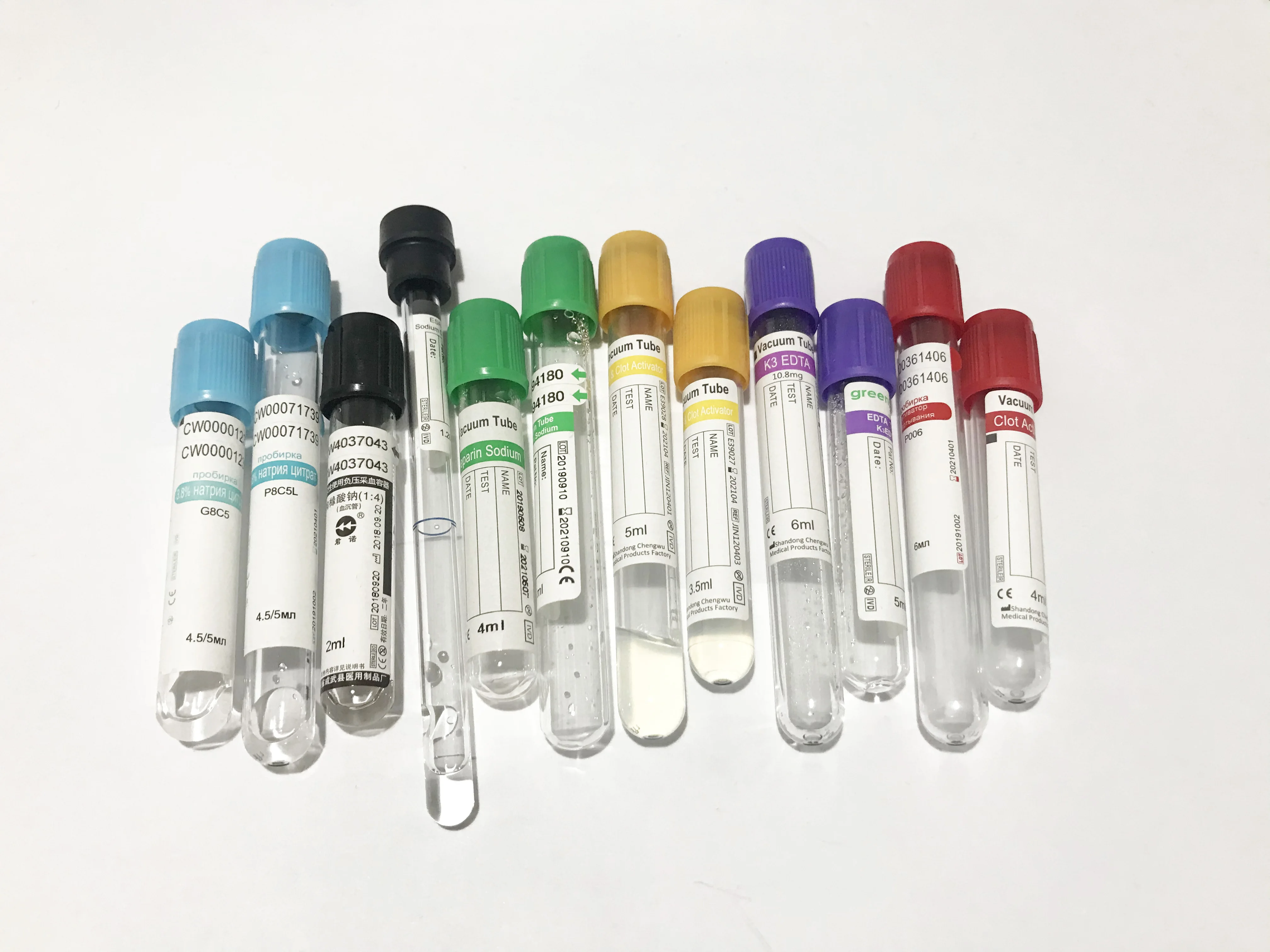 sodium citrate Glass & PET ESR tube 1~10ml whole blood collection test tube