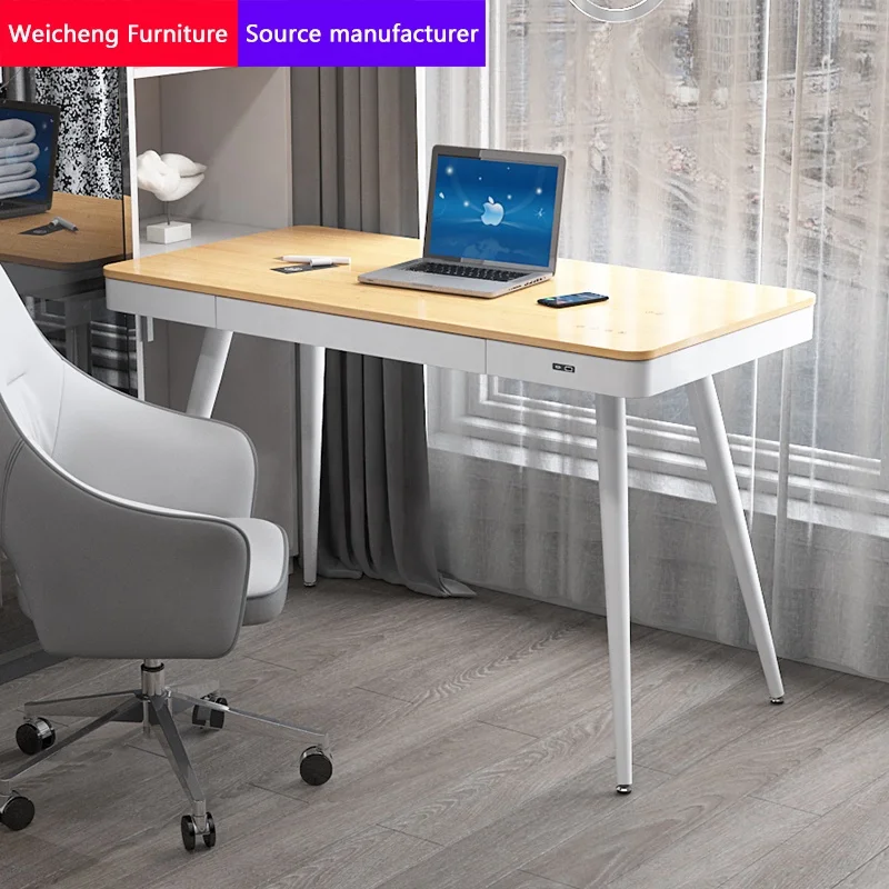 Современный домашний простой в установке компьютерный стол для учебы с динамиком беспроводной зарядки типа C и USB зарядка умный офисный