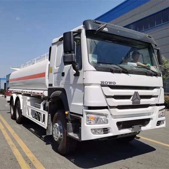 Howo 6000 Gallon 20000 Liters Diesel Oil Transporter Capacity Fuel Tank Tanker Truck For Sale