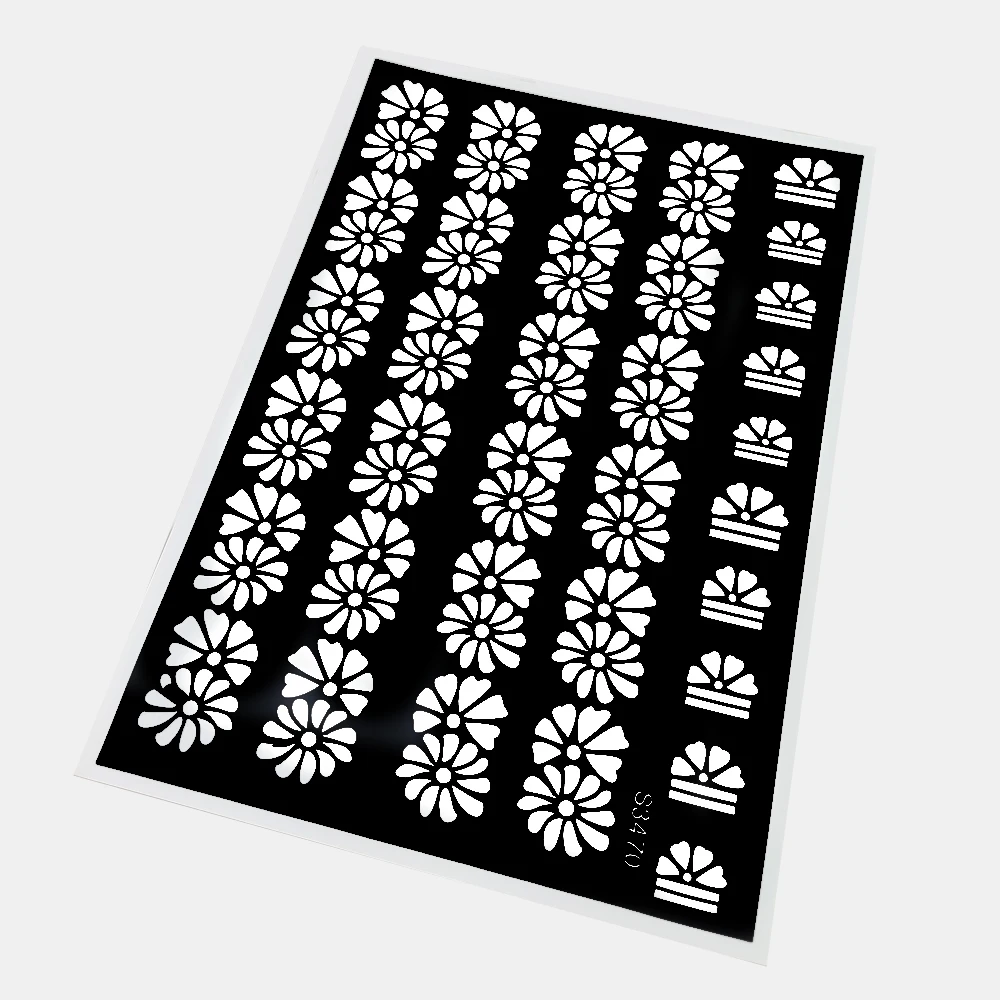 OEM Wholesale India Henna Hollow Stencil Foot Back Wrist Bride Tattoos Hollow Sticker Handdrawn Tattoos Stencils