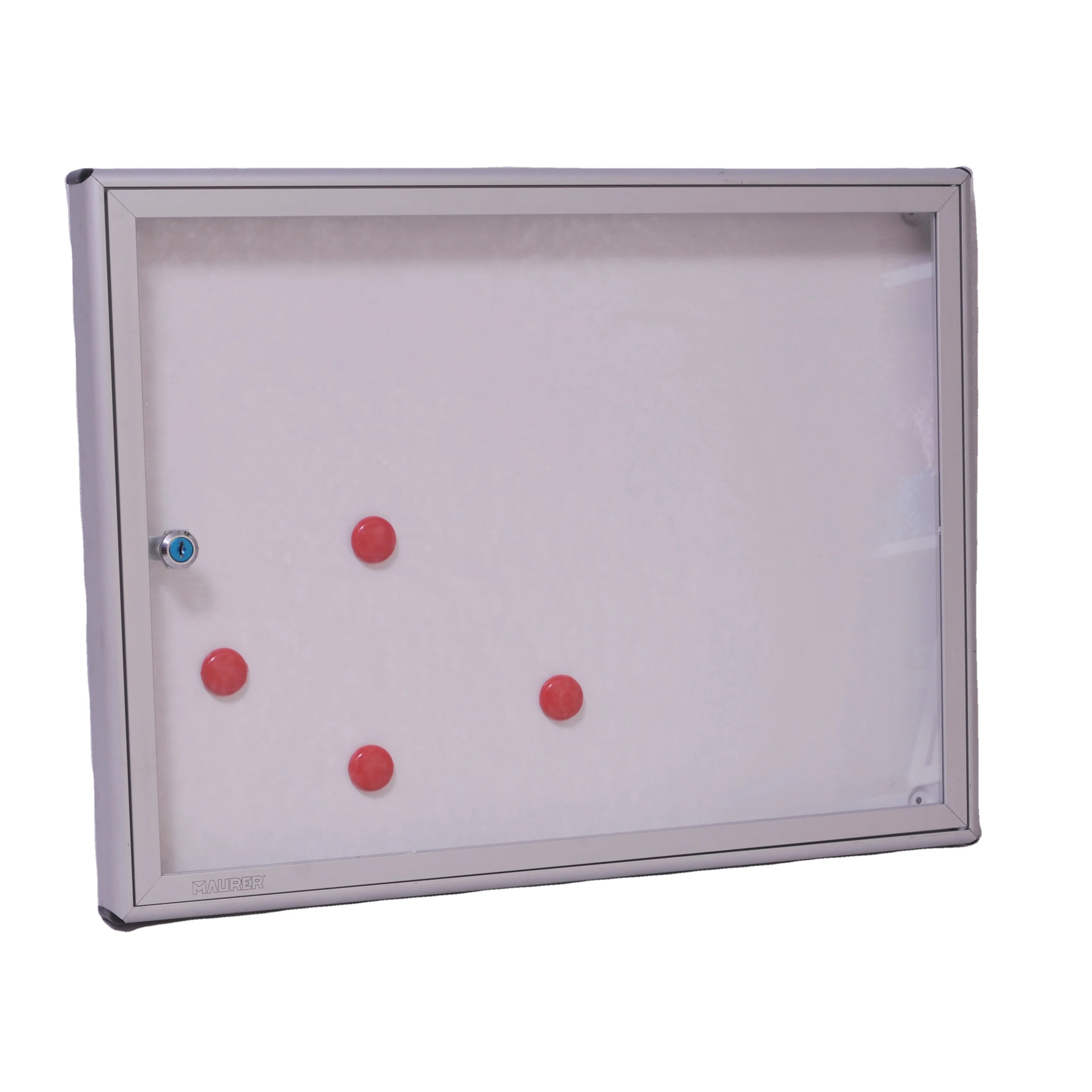 Aluminium notice board with Plexiglass door