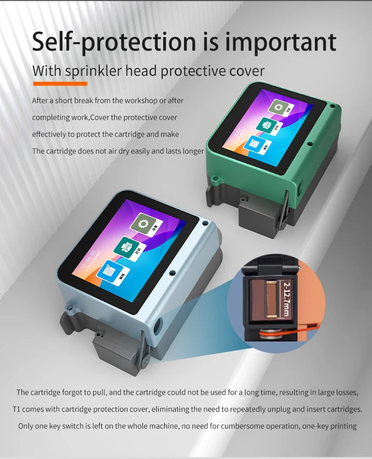 INCODE Fast Dry Portable Intelligent Printing On Metal Pipe Steel Fabric Upgraded Handheld Inkjet Printer Gun