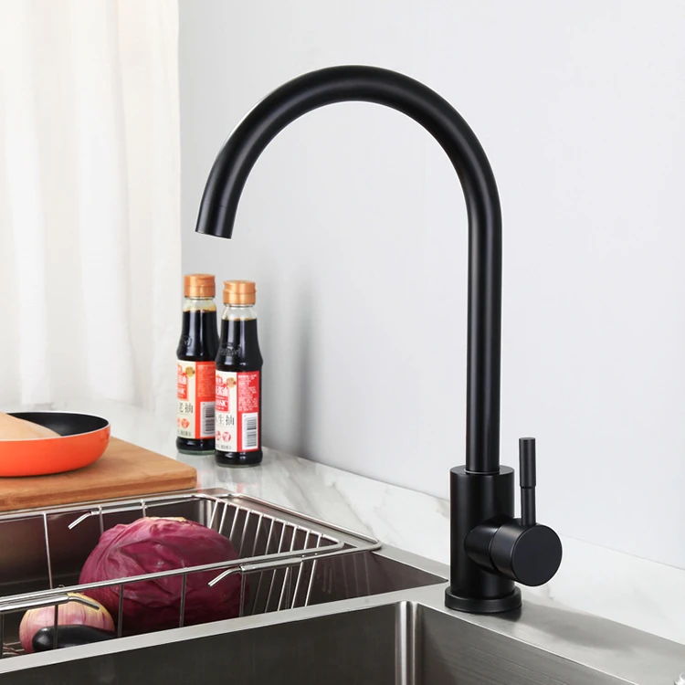 
Cheap Price Black Kitchen Thermostatic Faucet Sink Mixer Hot and Cold Water Tap 
