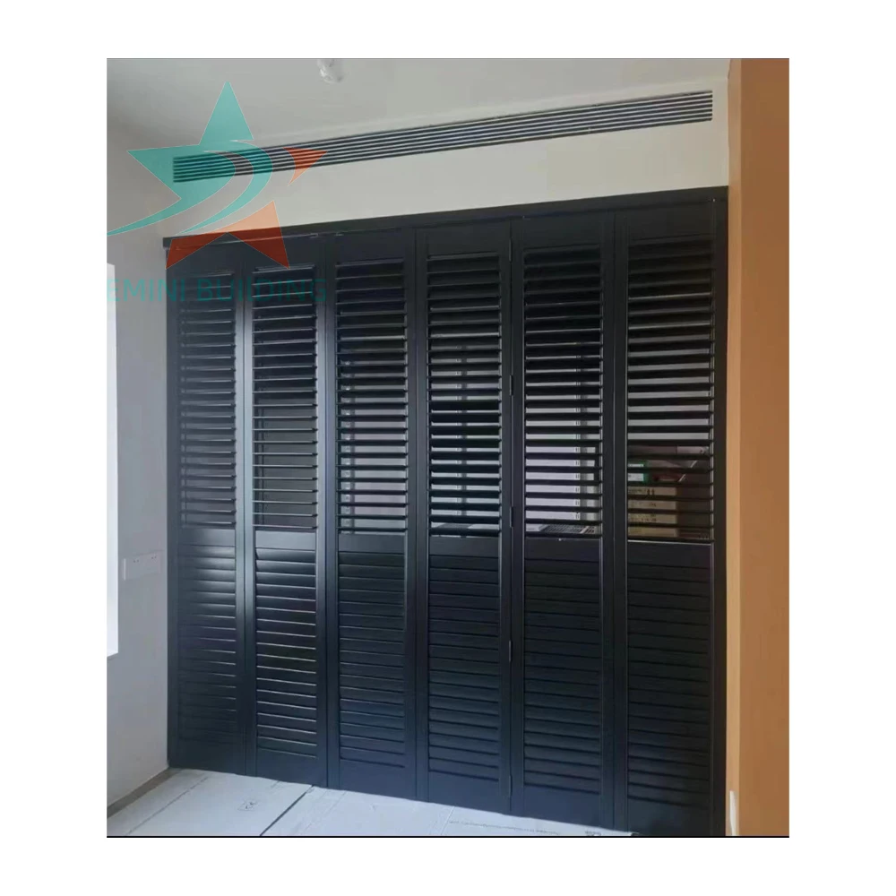 retractable louver window accordion folding window shutter wooden folding door