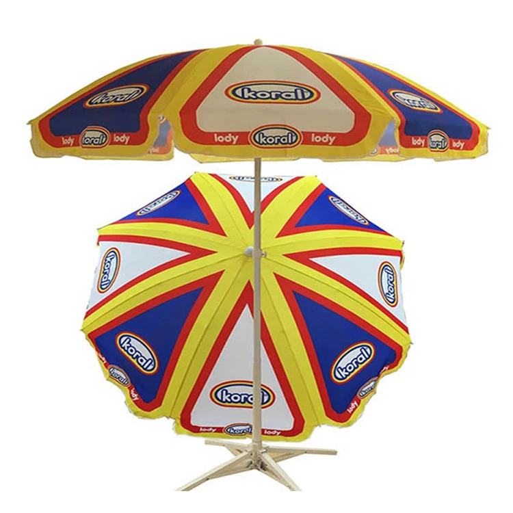 Wholesale Popular Promotions Cheap Advertising Outdoor Garden Beach Umbrellas With Customized Logo