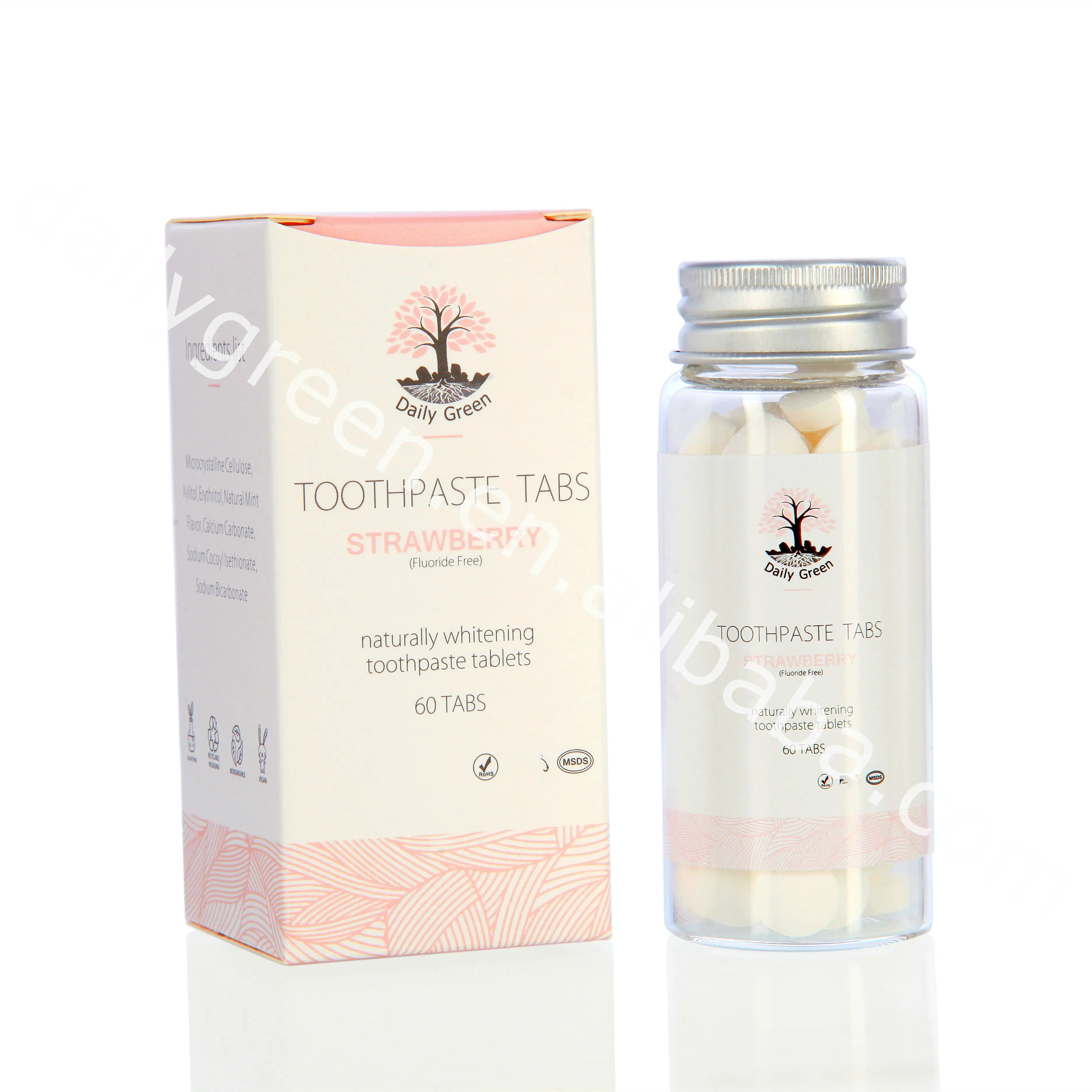 All Natural Vegan Toothpaste Tablets without SLS Ingredients