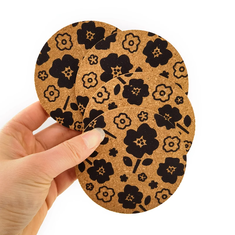 Custom Cork Coasters Cork coaster Printing Cork coaster Set 4pcs