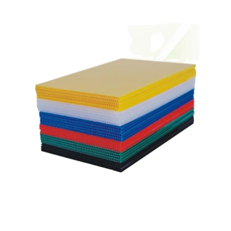 Portable 10mm extruded hollow sheet Custom:1195x802 pp corrugated hollow sheet of carton package making