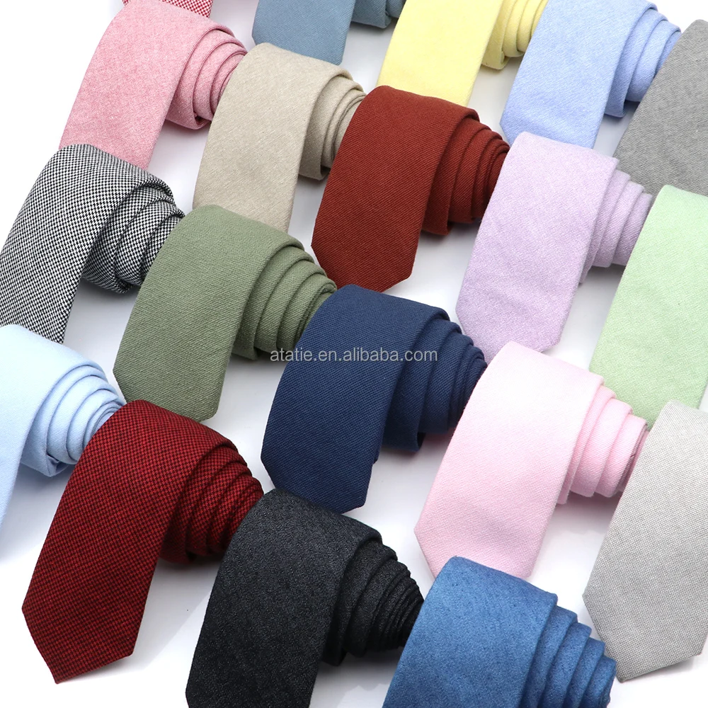 Однотонный галстук шириной 6 см хлопковый чистый красочный тонкий для свадебных галстуков жениха