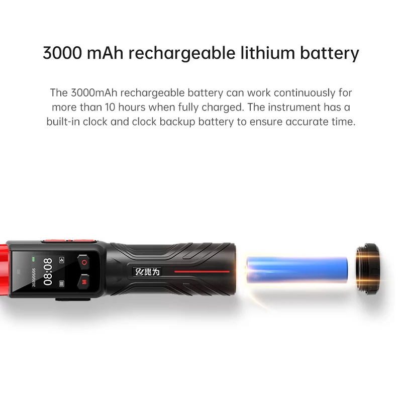 Baton alcohol tester for Factory/professional use fuel cell sensor analyzer breathalyzer alcohol breath tester Mr black08