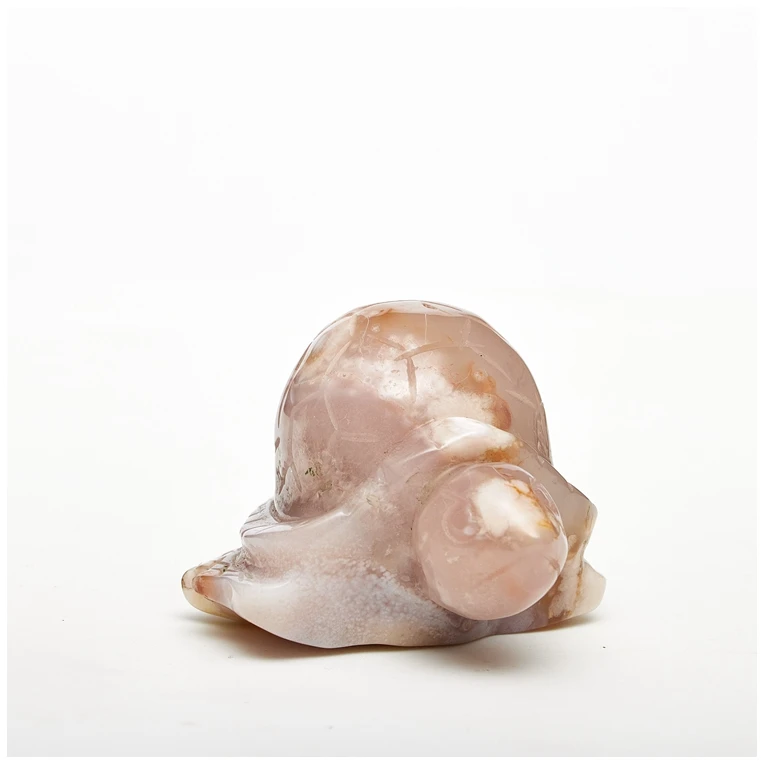 wholesale Various Good Quality Natural Geode Carving Blossom Crystal Agate Turtle