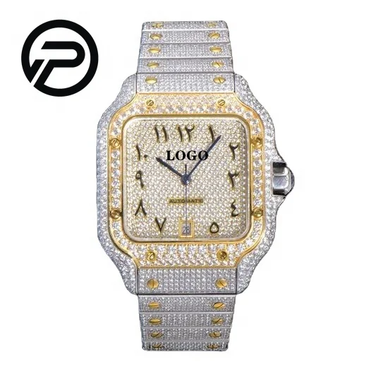 Diver mechanical Watch 39.8MM 2824 movement QuickSwitch WSSA0013 Luxury brand two-color VVS icy gypsophila diamond Watches