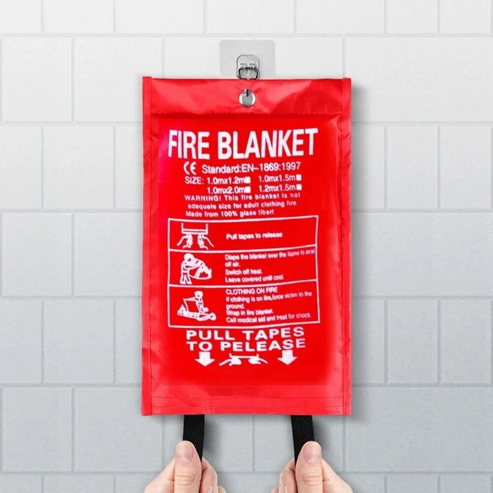 EN 1869 1.2  x 1.8 m  price Fiberglass fireproof anti emergency Kitchen fire blankets