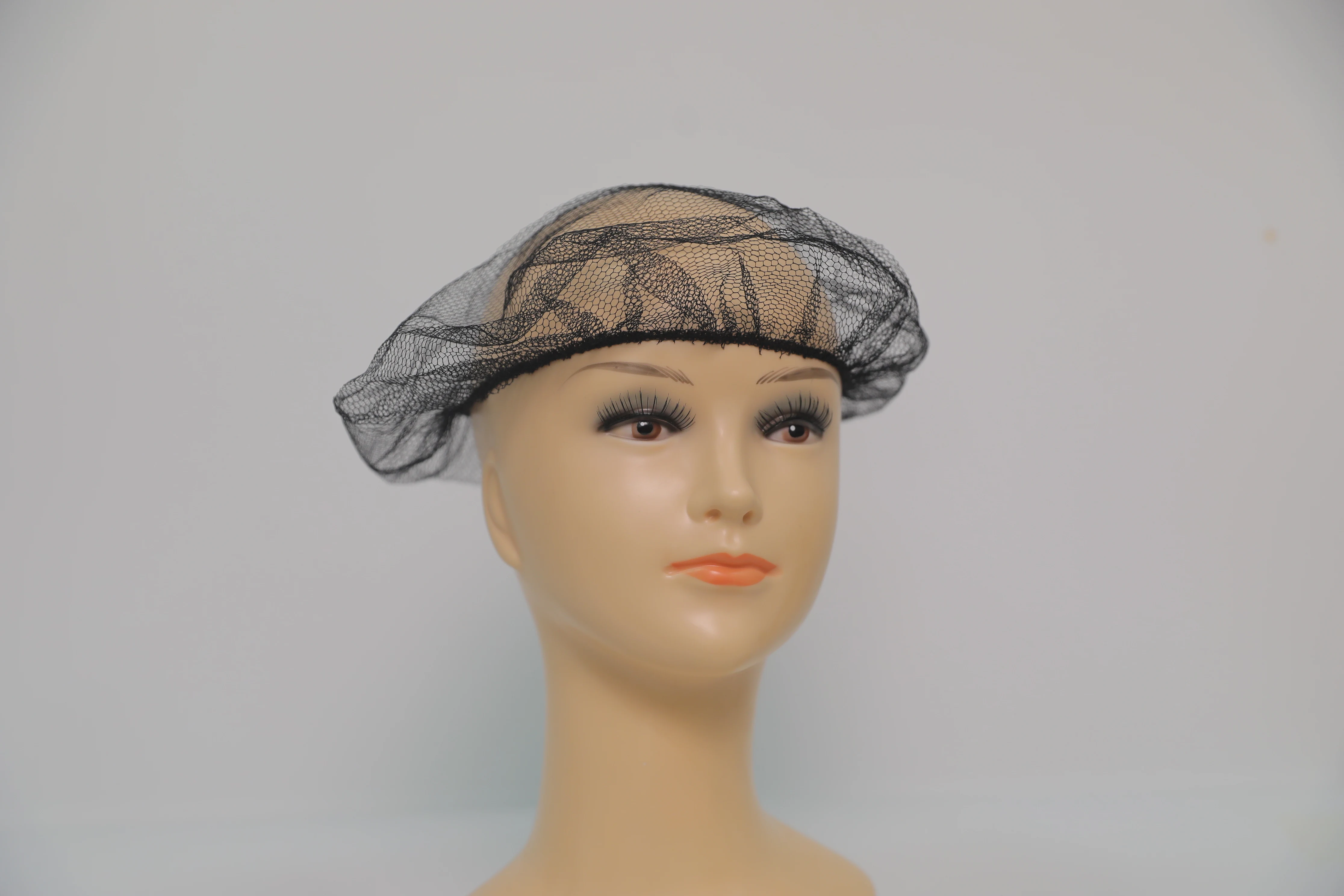 Low moq  disposable Black Nylon Safety   Wholesale medical non woven strip Mop Bouffant net