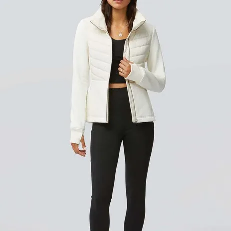 2021 high quality fitted down coat stand collar with long sleeves jacket outerwear coats for women