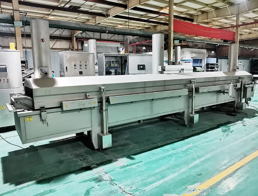 DB Industrial 200-1000kg/h fried broad bean frying machine continuous fryer machine for crispy nuts snack making