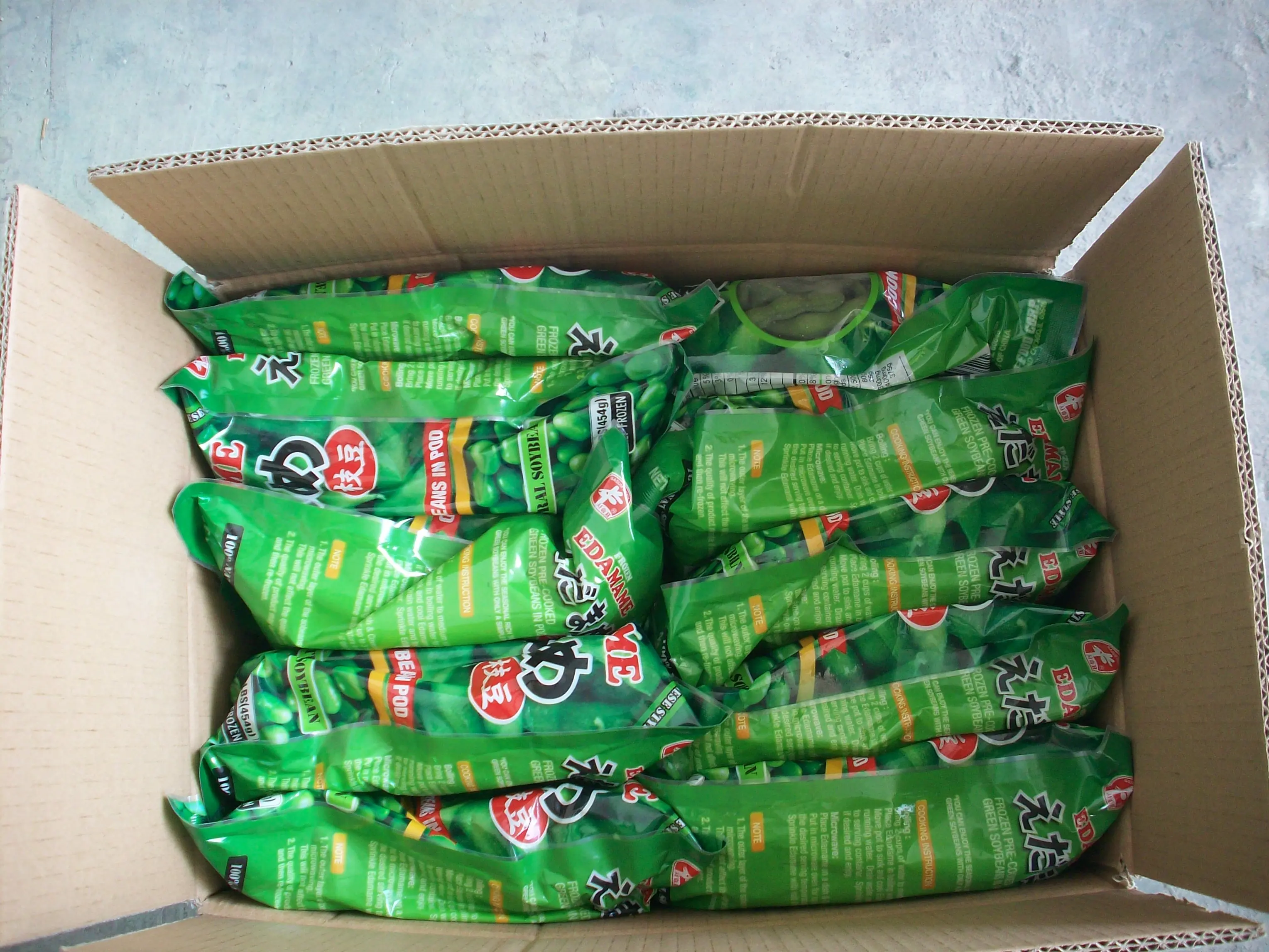 iqf frozen edamame pods