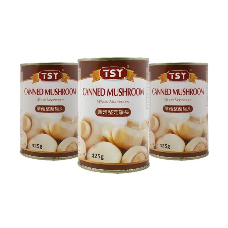 TSY Food Instant Vegetable Factory mutton Mushroom Canned Price Bulk mushrooms Shiitake Whole Mushroom Canned Suppliers