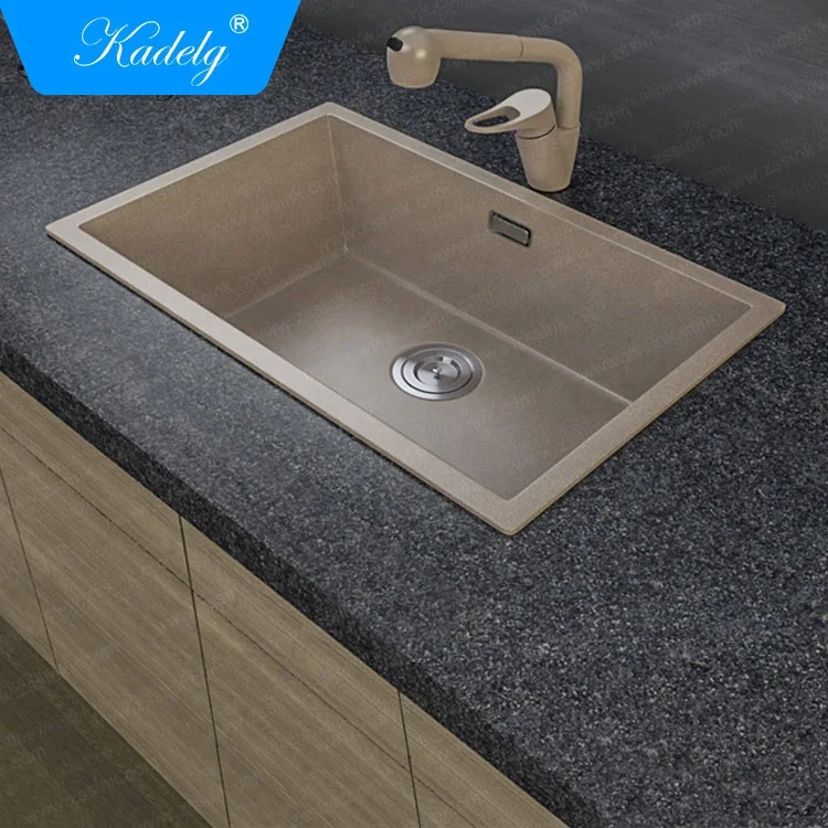 Hot Selling Product 680*440*220mm Anti-scratch Undermount Composite Quartz Granite Kitchen Sink