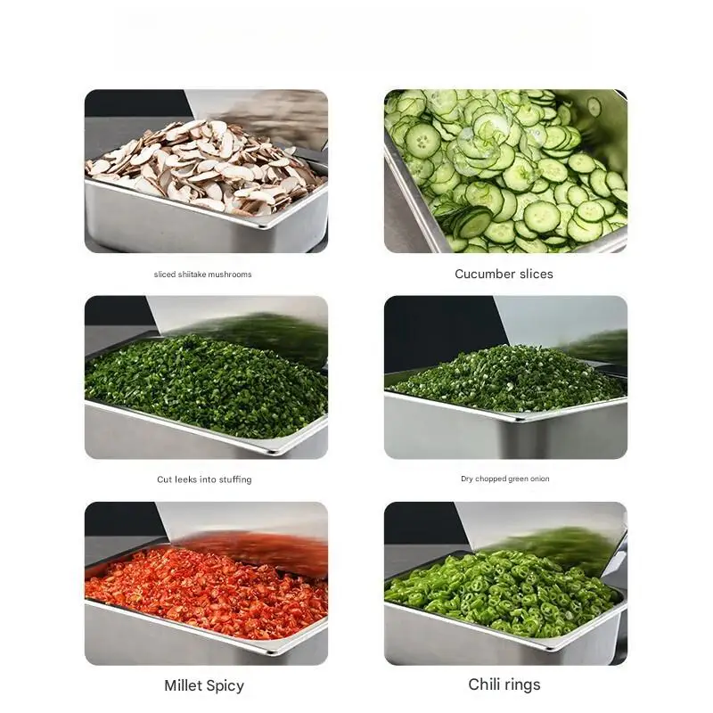 vegetable fruit cube cutter onion, ginger and garlic filling Easy to operate vegetable cutter in industrial cubes