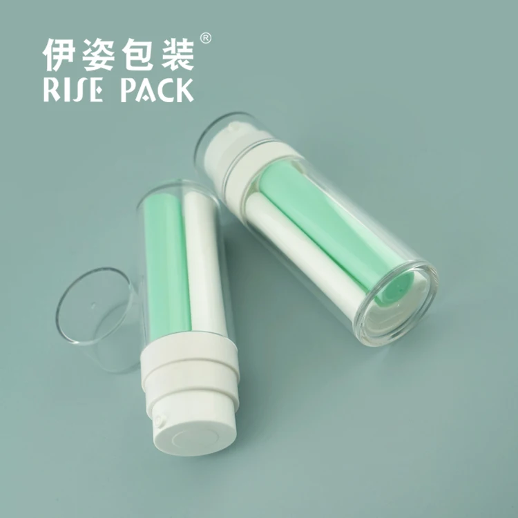 Dual-Chamber Bottle 10ml+30ml PETG Tubes for Facial Serum Lotion Duo-Effect Eye Extract Cream Double Tube Container