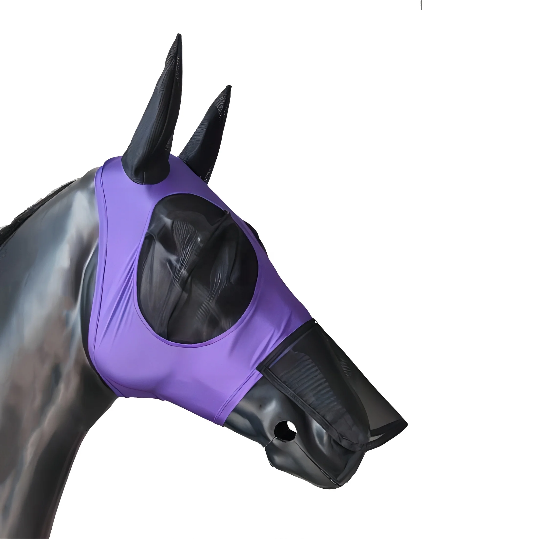 High Quality Summer  Equine Equipment Horse Fly Mask With Nose Anti-Mosquito  horse equipment