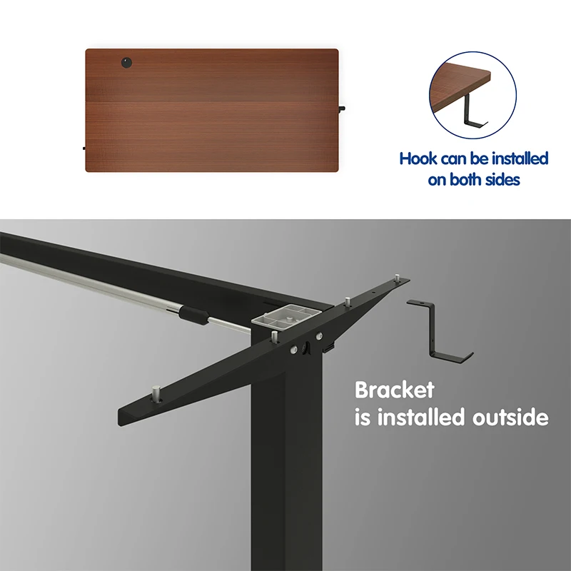 Stable & Durable Electric Lift Table with Bookshelf Made of Density Board for Home Hospitals Various Places Hospital Furniture