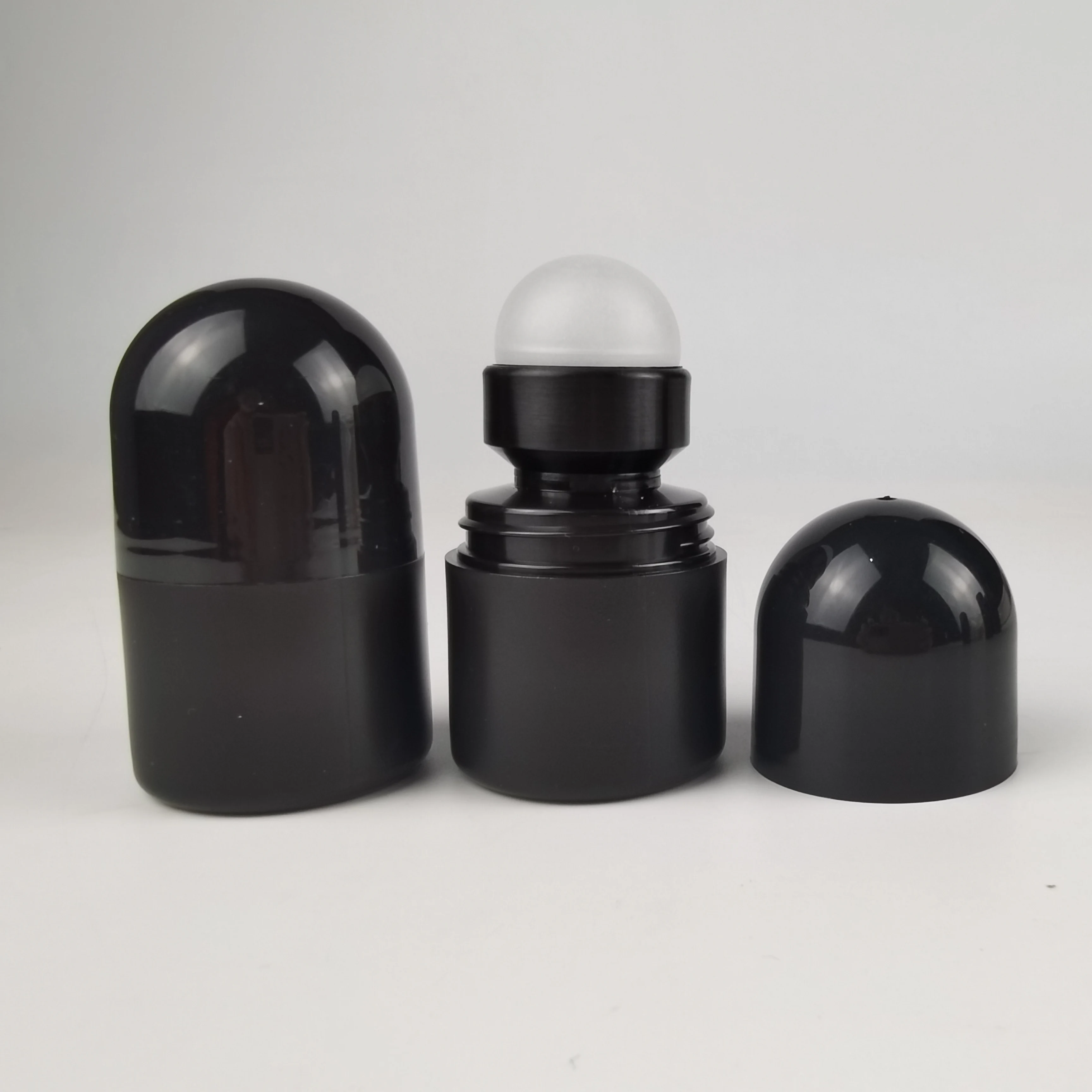 30ml 30g PP Empty White Black Mini Plastic Roll On Deodorant Bottle with PP Roller Ball