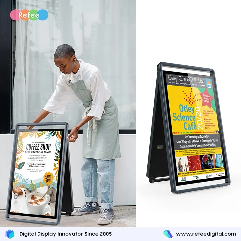Outside Digital Signage Display Solar Energy System Totem Outdoor Digital Poster Battery Powered LCD Screen Advertising Machine