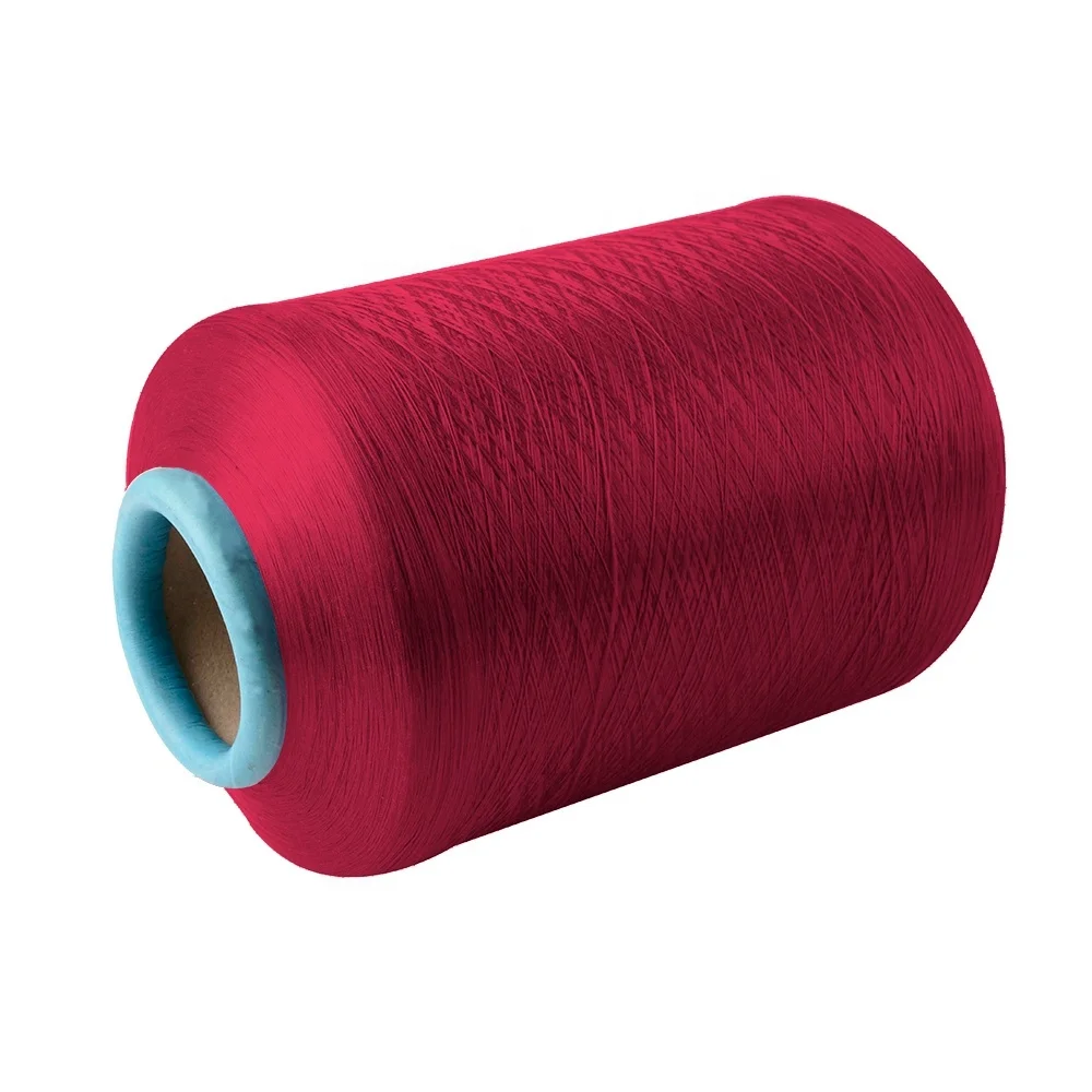 Wholesale factory price 150d 48f polyester spun elastane korean DTY yarn