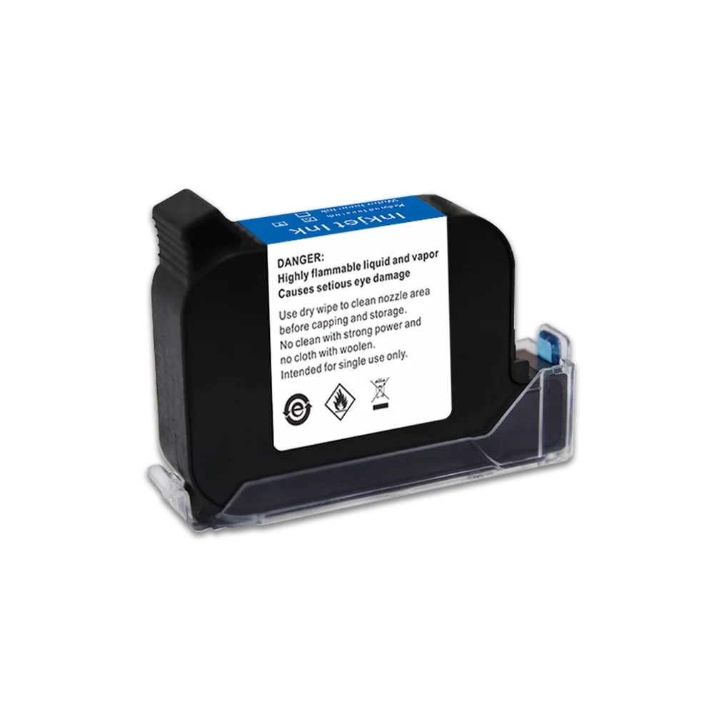 AOKDI 42ML Solvent ink HP 12.7mm date printing, high-definition, no ink drop   Black Ink Cartridge for Used in fast dry Printer