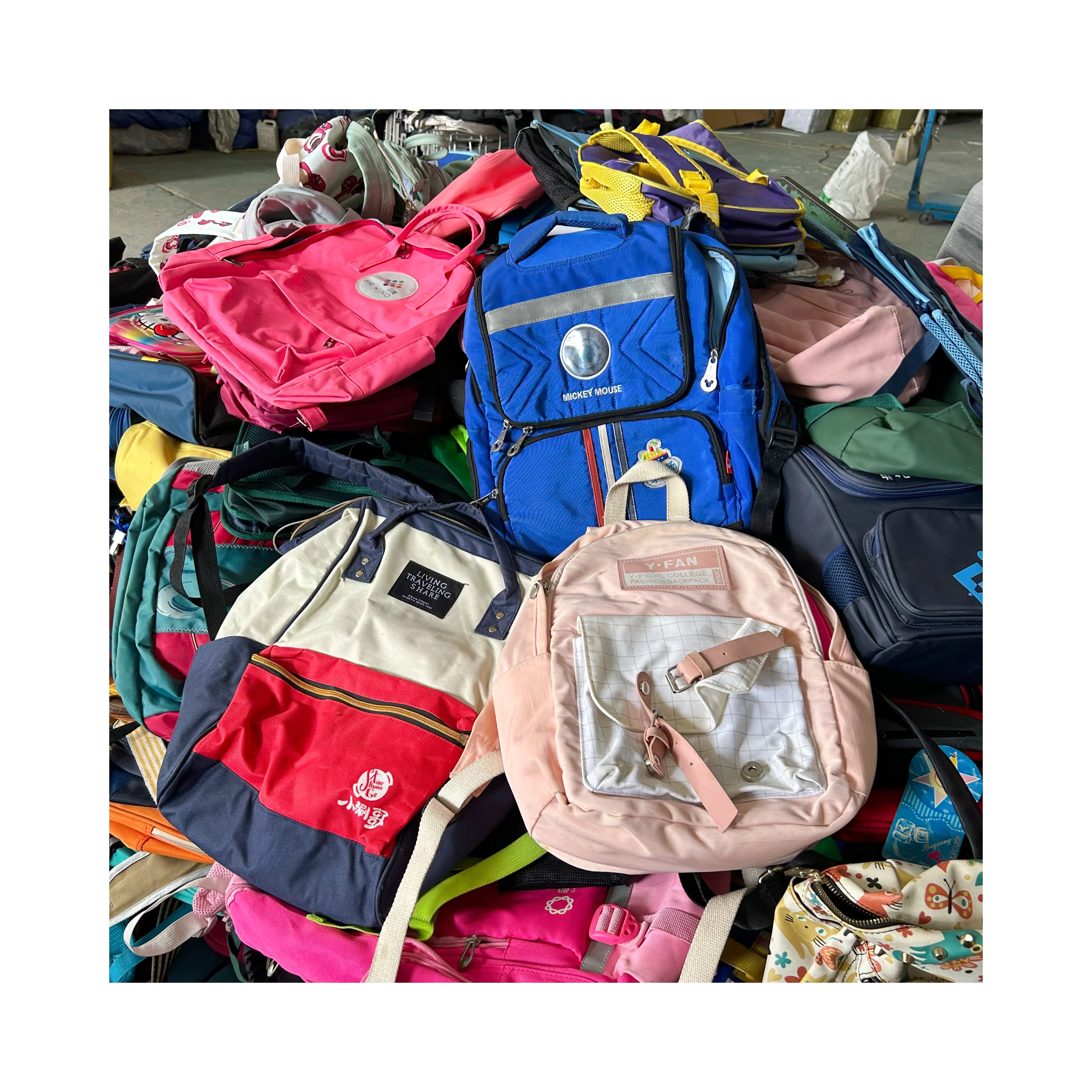 A8 A9 Direct supplier wholesale used bags bales second hand children adult backpacks climb school laptop bag good condition