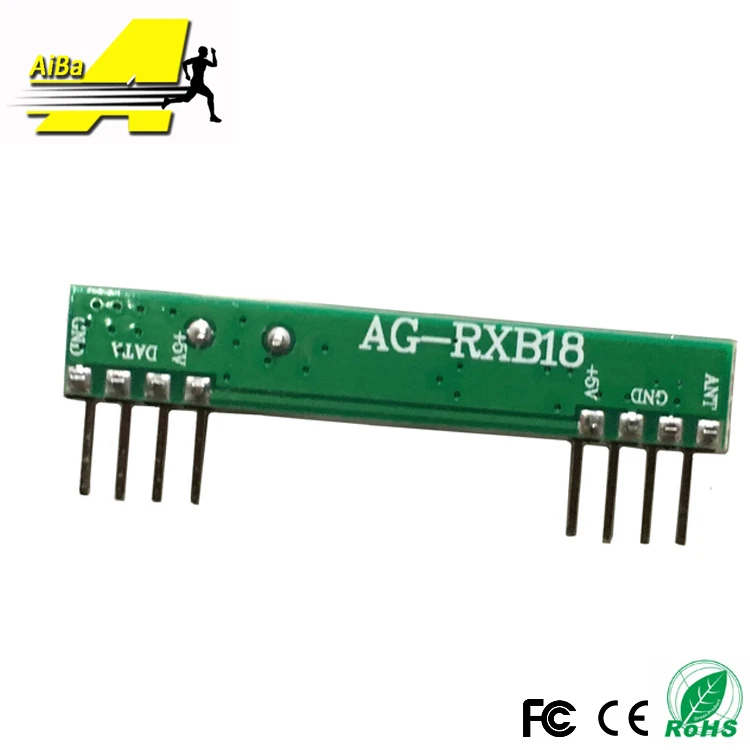 AB-RXB18 universal rf wireless module for door opener 380mhz receiver 8pin Superheterodyne